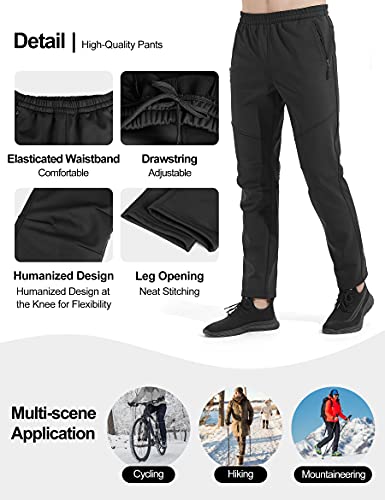 INBIKE Pantalones Deporte Largo Termico Hombre para Invierno, Pantalon Transpirable Cortaviento Impermeable para Running Ciclismo Trekking Senderismo Y Otros Deportes Al Aire Libre(M)