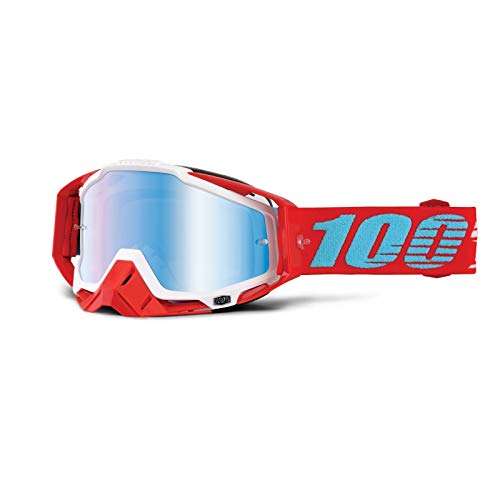 Inconnu 100% racecraft-Kepler máscara de Bicicleta de montaña Unisex, Rojo/Blanco