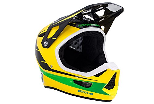 Inconnu 100% Status D-Day Casco de Bicicleta de montaña Unisex, Amarillo/Verde