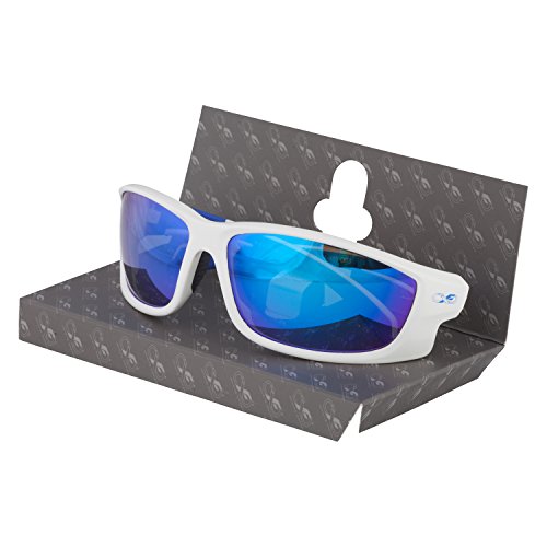 Infinite Eins - Gafas de Sol Deportivas y Ultraligeras Blancas y Azules con Protección UV400
