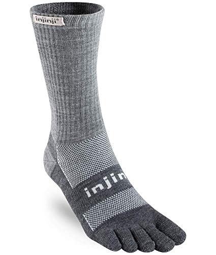 Injinji 2.0 Calcetines de peso medio para exteriores, Hombre Mujer, 223370CHS, Carbón/Negro, small