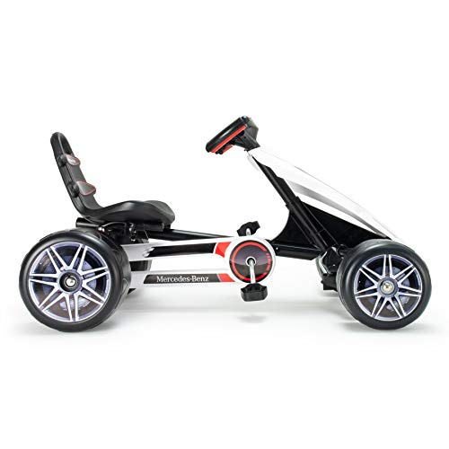 INJUSA - Go Kart Mercedes para Niños de más de 2 Años con Sillín Ajustable y a Pedales, multicolor (4122)