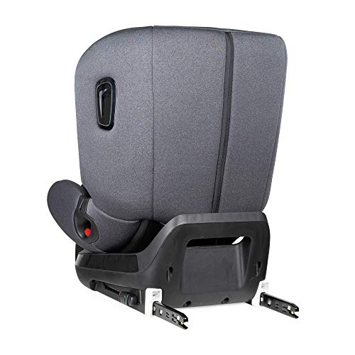 Innovaciones MS Roma 1843 - Silla de Coche Grupo 0/1/2/3 (0-36Kg), Giratoria 360 y Pata de Apoyo, Gris