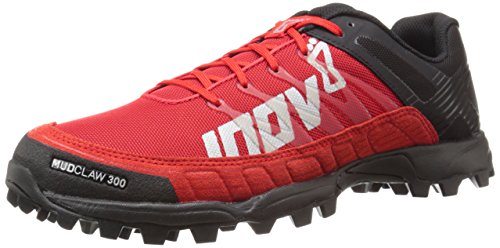 Inov-8 Mudclaw 300, Zapatillas para Correr en montaña Unisex-Adulto, Negro Rojo, 40 EU