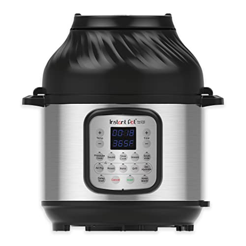 Instant Pot Duo Crisp + Air Fryer 5.7L Multicooker 11 en 1 Cocina a presión, saltea, cocina al vapor, cocina a fuego lento, sousvides, calienta, fríe al aire, asa, hornea, asa y deshidrata.