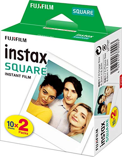 instax Fujifilm SQUARE, película instantánea borde blanco, 2 x 10 fotos