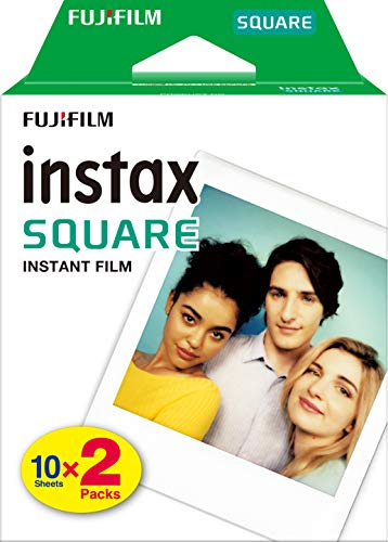 instax Fujifilm SQUARE, película instantánea borde blanco, 2 x 10 fotos