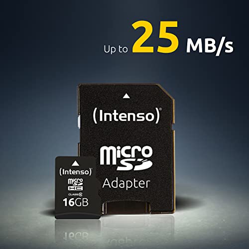 Intenso 3413490 - Adaptador para tarjeta Micro SDXC 64 GB (class 10 incl, 40 MB/s) color negro