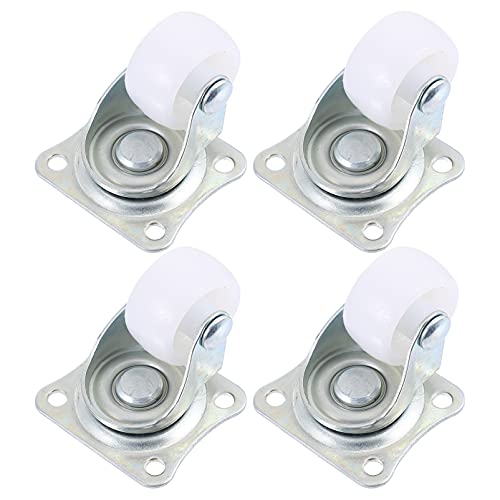 iplusmile 4 Piezas Ruedas Giratorias Pequeñas Ruedas de Ricino de Perfil Bajo Ruedas de Carrito de Muebles Ruedas Giratorias de Alta Resistencia Universales para Cajas de Almacenamiento de