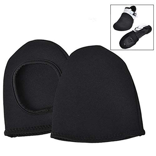 iPobie Cubierta para Zapatillas de Ciclismo, apatos Toe Cover Bicicleta Corta Zapato Protector térmico (Negro)
