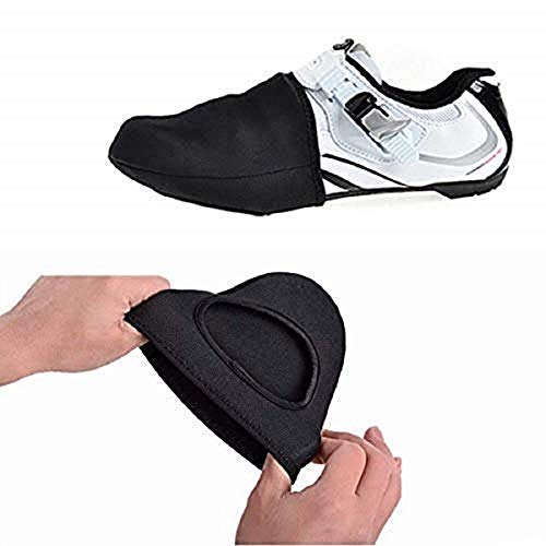 iPobie Cubierta para Zapatillas de Ciclismo, apatos Toe Cover Bicicleta Corta Zapato Protector térmico (Negro)