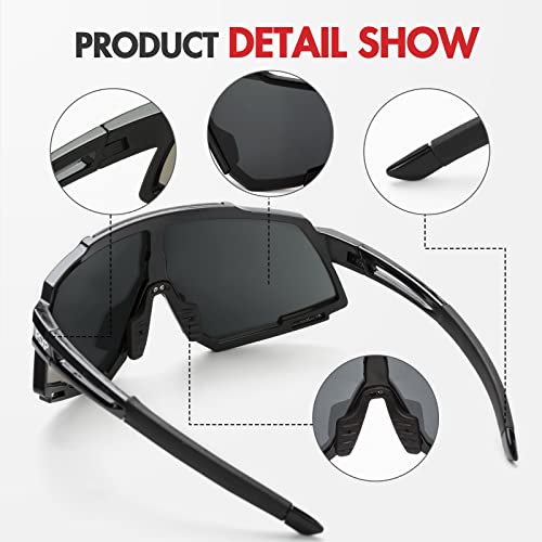 IPSXP Gafas de sol polarizadas para hombres y mujeres gafas de ciclismo deportes conducción bicicleta pesca correr gafas de sol TAC UV400 protección