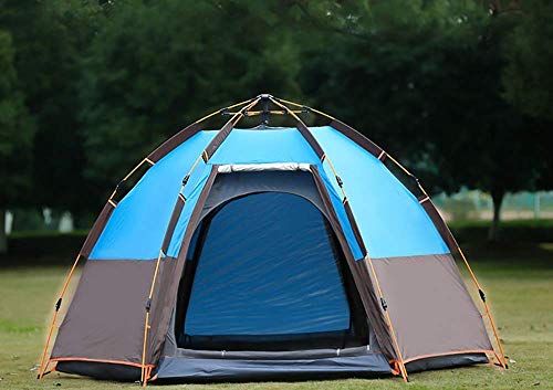 IREANJ 5-8 Carpa Persona Hexagonal automática - Doble Capa Tiendas Tienda de campaña inmediata Cabana Sombra a Prueba de Agua del pabellón Lona de Supervivencia Montañismo Tienda (Color : Orange)