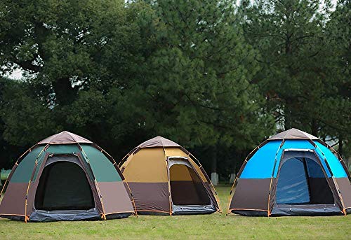 IREANJ 5-8 Carpa Persona Hexagonal automática - Doble Capa Tiendas Tienda de campaña inmediata Cabana Sombra a Prueba de Agua del pabellón Lona de Supervivencia Montañismo Tienda (Color : Orange)