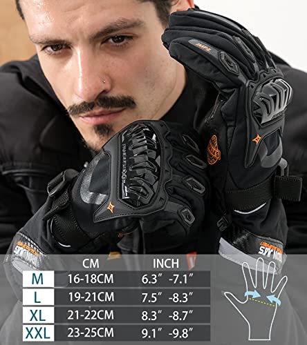 IRON JIA'S Guantes de motos Invierno cálido impermeable guantes de protección a prueba de viento Guantes Luvas modelos de actualización (puede pantalla táctil)