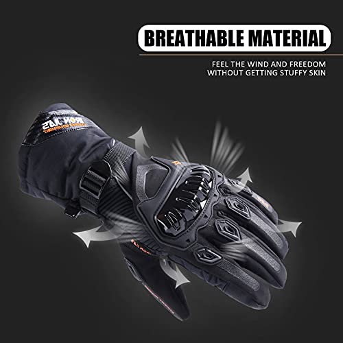 IRON JIA'S Guantes de motos Invierno cálido impermeable guantes de protección a prueba de viento Guantes Luvas modelos de actualización (puede pantalla táctil)