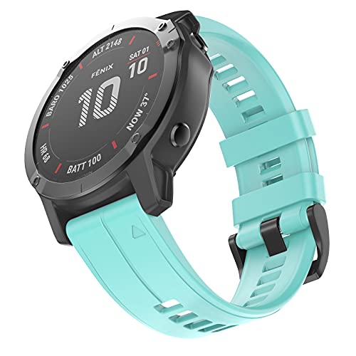 ISABAKE 26mm Correa de reloj repuesto Quickfit de silicona suave para Garmin Fenix 5X / Fenix 5X Plus / Fenix 6X / Fenix 6X Pro / Fenix 3 / HR / D2 Delta PX Smartwatch Band