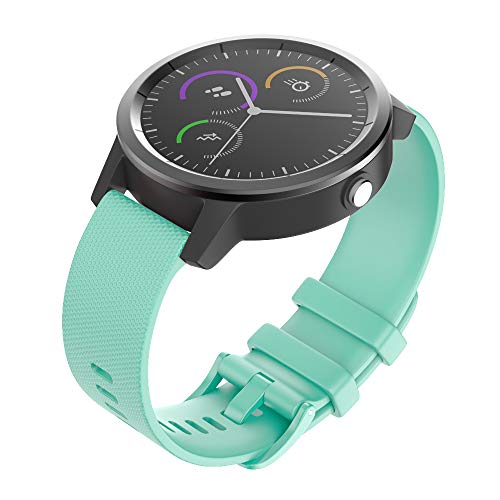 Isabake Correa de Reloj para Garmin Vivoactive 3 Vivomove HR Forerunner 245 645 Music Galaxy Active 2, Correa de Repuesto de Silicona Suave para Accesorios Garmin Watche