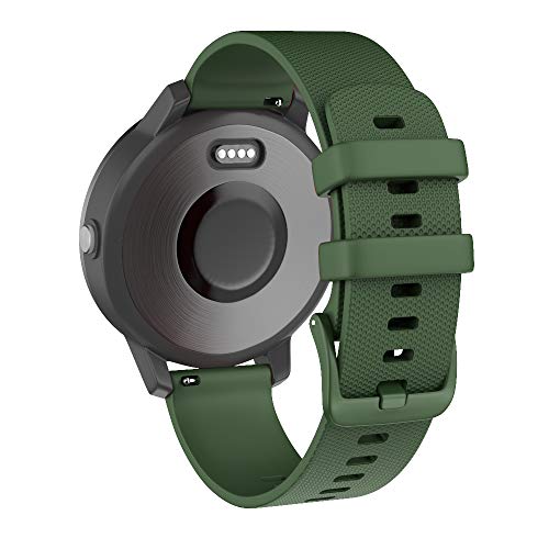 ISABAKE Correa de Reloj para Garmin Vivoactive 3 Vivomove HR Forerunner 245 645 Music Galaxy Active 2, Correa de Repuesto de Silicona Suave para Accesorios Garmin Watche