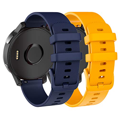 ISABAKE Correa de Reloj para Garmin Vivoactive 4 /Active/Samsung Galaxy Watch 46mm/Gear S3 Frontier/Classic,22mm Correa de Repuesto de Silicona Suave para Accesorios Garmin Watche