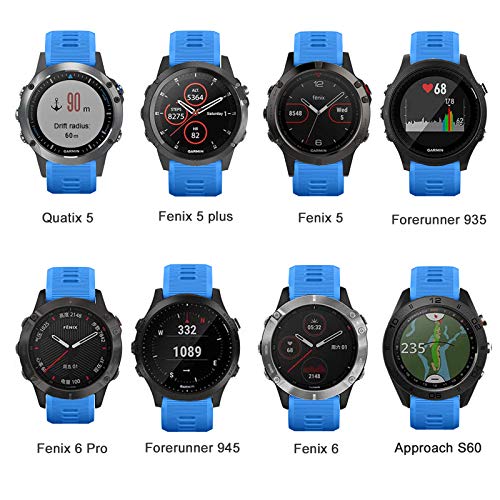 Isabake Correa para Garmin Forerunner 945/935, Banda de Reloj para Garmin Fenix 5/5 Plus, Instinto, Quatix 5 (Azul)