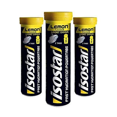 Isostar Fast Hydration Powertabs Lemon, paquete de 3