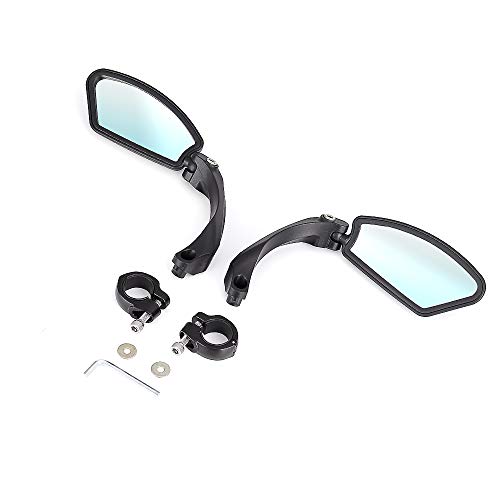 Issyzone - Espejo retrovisor para bicicleta, espejo retrovisor para manillar Blind Spot espejo e Bike Mountain Bikes bicicleta de carreras con lado izquierdo y lado derecho, 2 unidades