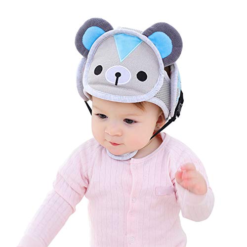 iwobi Casco de Bebé de Seguridad de Dibujos Sombrero para niño Casquillo Protector de la Cabeza Anticolisión Ajustable para Bebés Pequeños Aprenden a Caminar