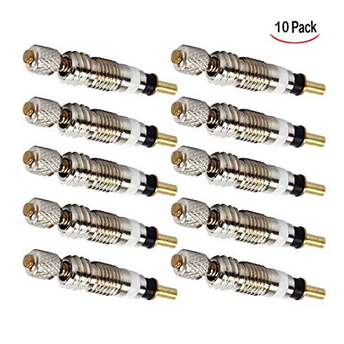 iwobi Núcleos de válvula Presta, Valvulas Tubeless, Válvula de la Bomba de Aire 10 PCS Presta Valve Core Extraíbles, Universales de la Bicicleta de la Bici de la válvula Core
