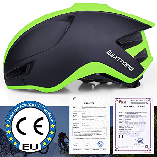 iWUNTONG Casco Bicicleta Adulto, Casco de Bicicleta con USB Luz LED Recargable Certificación CE Casco Bicicleta Hombre Mujer con Desmontable Magnética Visera & Cuerda de Seguridad Reflectante 57-62 cm