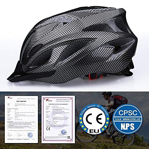 iWUNTONG Casco Bicicleta Adulto Hombre Mujer Casco de Bicicleta Certificado CE Casco MTB con Visera Extraíble Transpirable Casco Bici Carretera Montaña Road Ligero Cascos Ciclismo Ajustable 57-62cm