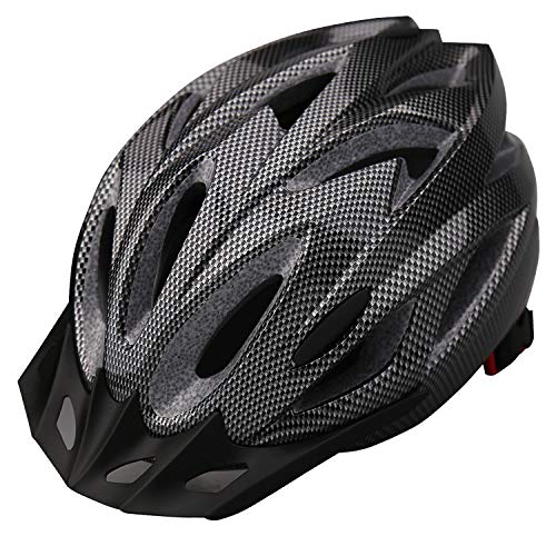 iWUNTONG Casco Bicicleta Adulto Hombre Mujer Casco de Bicicleta Certificado CE Casco MTB con Visera Extraíble Transpirable Casco Bici Carretera Montaña Road Ligero Cascos Ciclismo Ajustable 57-62cm