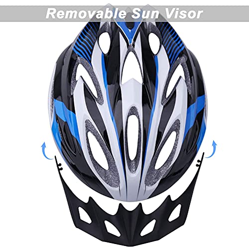 iWUNTONG Casco Bicicleta Adulto Hombre Mujer Casco de Bicicleta Certificado CE Casco MTB con Visera Extraíble Transpirable Casco Bici Carretera Montaña Road Ligero Cascos Ciclismo Ajustable 57-62cm