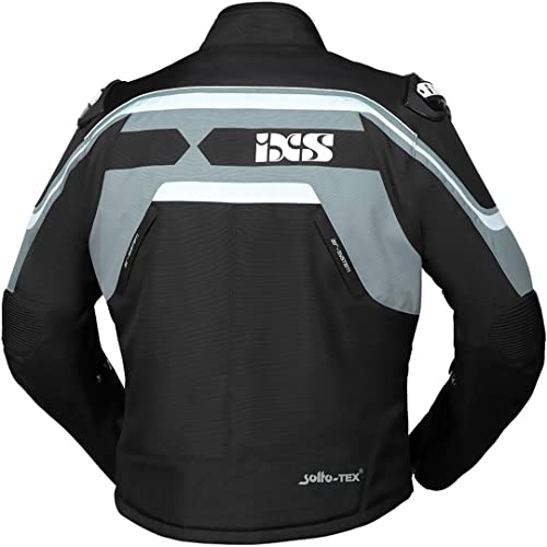 IXS Sport RS-700-ST - Chaqueta textil para motocicleta, color negro, gris y blanco, talla 3XL