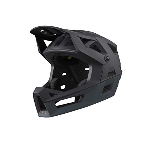 IXS Trigger FF Casco Integral para Bicicleta de montaña, Unisex Adulto, Negro, ML (58-62cm)