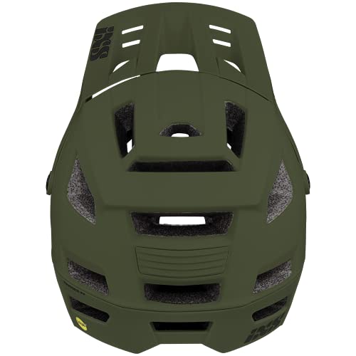 IXS Trigger FF MIPS Casco Integral para Bicicleta de montaña, E-Bike y BMX, Unisex Adulto, Verde Oliva, Large