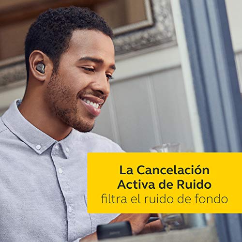 Jabra Elite 75t, Auriculares Bluetooth con Cancelación Activa de Ruido y batería de larga duración, Llamadas y música verdaderamente inalámbricas Negro Titanio