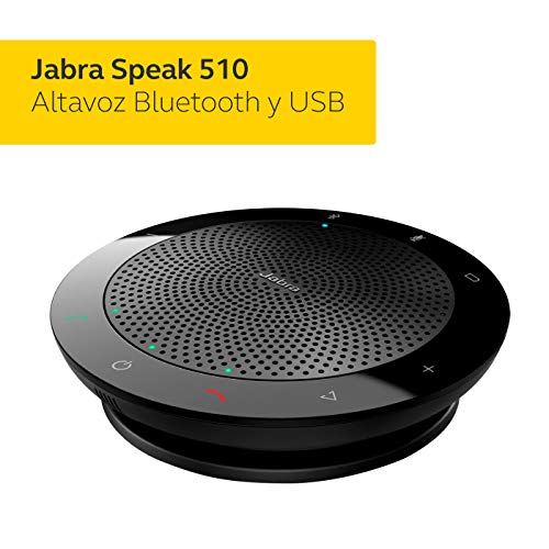 Jabra Speak 510 – Altavoz Portátil para Conferencias con USB y Bluetooth – Compatible con PC, Smartphones y Tabletas