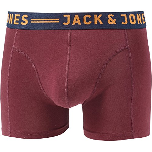 JACK & JONES JACLICHFIELD TRUNKS 3 PACK, Bóxer Hombre, Multicolor (Burgundy), Medium