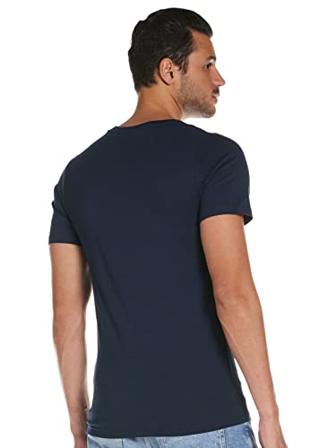 Jack & Jones Jjecorp Logo tee SS Crew Neck Noos Camiseta, Azul (Navy Blazer Detail: Slim Fit), Large para Hombre