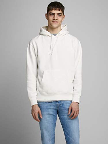 Jack & Jones JJESOFT Sweat Hood Noos Sudadera con Capucha, Blanc, M para Hombre