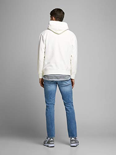 Jack & Jones JJESOFT Sweat Hood Noos Sudadera con Capucha, Blanc, M para Hombre