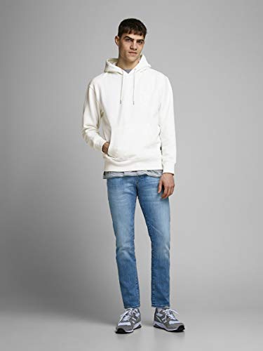 Jack & Jones JJESOFT Sweat Hood Noos Sudadera con Capucha, Blanc, M para Hombre