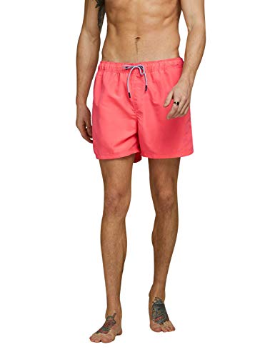 JACK&JONES JJIARUBA JJSWIM Shorts AKM STS Bañador, Naranja (Hot Coral), XL para Hombre