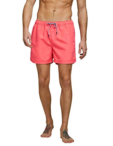 JACK&JONES JJIARUBA JJSWIM Shorts AKM STS Bañador, Naranja (Hot Coral), XL para Hombre