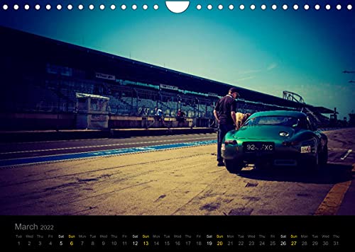 Jaguar E-Type - On Track (Wall Calendar 2022 DIN A4 Landscape): Jaguar E-Type race cars on the race track (Monthly calendar, 14 pages )