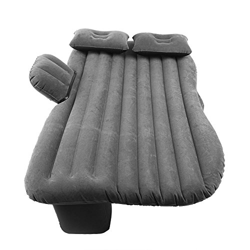 Jamitey Cama de coche, cómoda colchoneta de aire para maletero, asiento trasero combi 2 en 1, para exteriores, colchón para coche, sedán, SUV, color negro