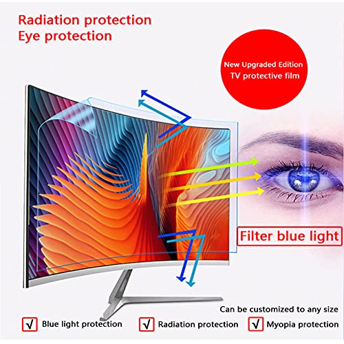 JANEFLY Protector de Pantalla de TV Anti luz Azul para Monitor Diagonal de 32-75 Pulgadas, Antideslumbrante/Antiarañazos/Antihuellas, Sin Huellas Dactilares Fácil de Instalar,46"(1017 * 570mm)
