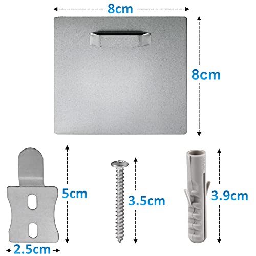 Jayzuum Juego de 8 colgadores cuadros para colgar cuadros, autoadhesivos, soporte pared espejo – fijación montaje vidrio acrílico aluminio Dibond espejo, capacidad carga la chapa adhesiva máx. kg
