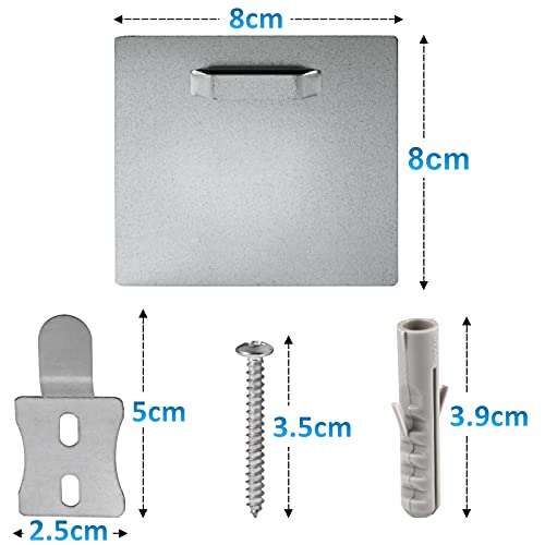 Jayzuum Juego de 8 colgadores cuadros para colgar cuadros, autoadhesivos, soporte pared espejo – fijación montaje vidrio acrílico aluminio Dibond espejo, capacidad carga la chapa adhesiva máx. kg